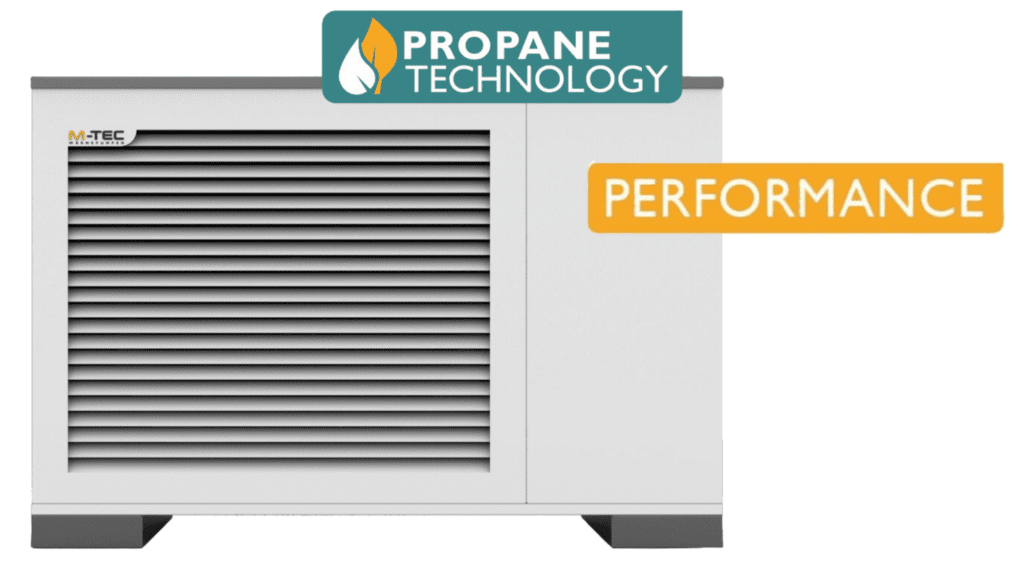 Air source heat pump with propane technology incorporated