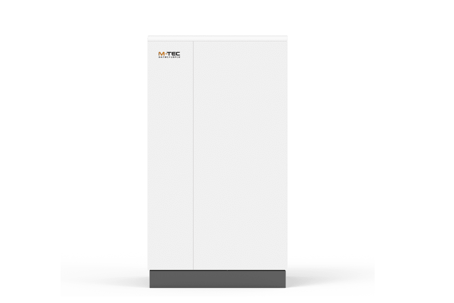 een hoge eenheid in wit en donkergrijs design met het M-TEC logo