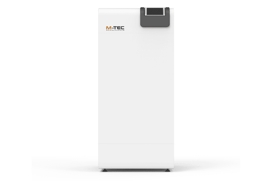 een hoge eenheid in wit en donkergrijs design met het M-TEC logo
